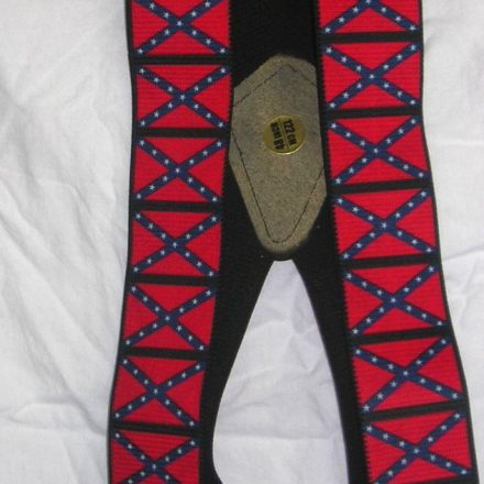 MENS BRACES CONFEDERATE FLAG DESIGN