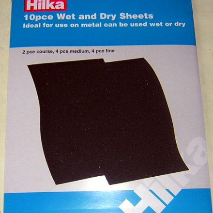 HILKA 10PC WET AND DRY SANDPAPER