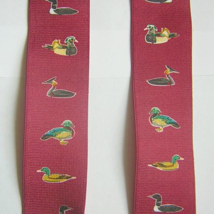 MENS BRACES DUCKS ON RED DESIGN