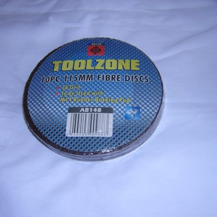 10PC 4 1/2" FIBRE SANDING DISCS