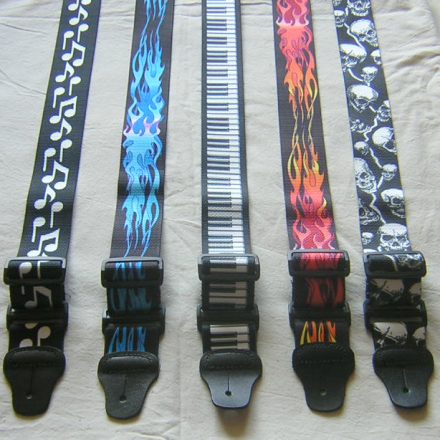 GUITAR STRAP RED FLAMES DESIGN