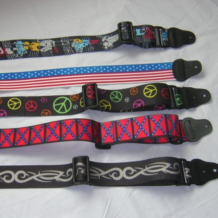 GUITAR STRAP CELTIC BLACK TRIBAL DESIGN