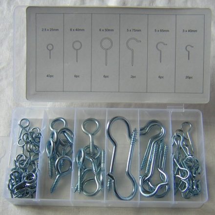 80PC HOOK AND EYE BOLT ASSORTMENT