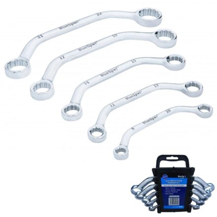 5PC OBSTRUCTION HALF MOON RING SPANNER SET