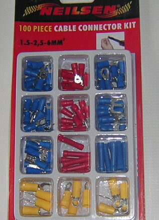 100PC CABLE CONNECTORS TERMINALS CRIMPS
