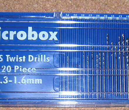 20PC MICROBOX MICRO PRECISION HSS TWIST DRILL SET