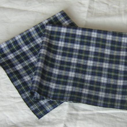 2PC MENS WHITE BLUE GREEN TARTAN HANDKERCHIEFS HANKIES