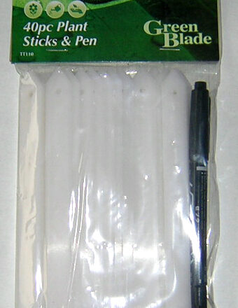 40PC 6" PLANT SEED LABELS STICK WITH PEN