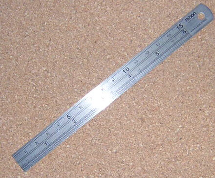 6" STAINLESS STEEL RULER MEASURE METRIC IMPERIAL