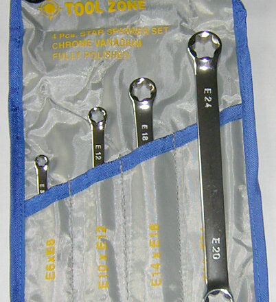 4PC STAR TORX E SPANNERS E6 - E24