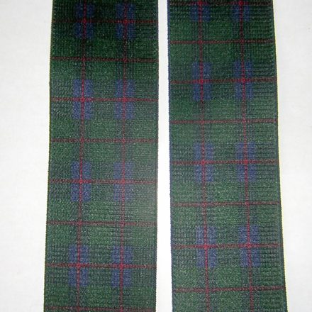 MENS BRACES DARK GREEN TARTAN DESIGN