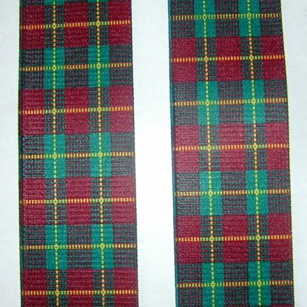 MENS BRACES MENS RED AND GREEN TARTAN DESIGN