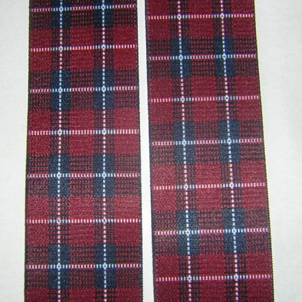 MENS BRACES RED TARTAN DESIGN