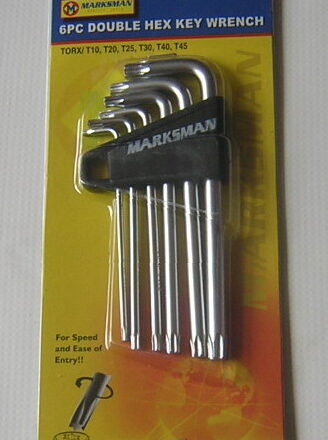 6PC DOUBLE OFFSET TORX STAR KEYS WRENCH SET