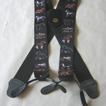 MENS BUTTON BRACES HORSES DESIGN