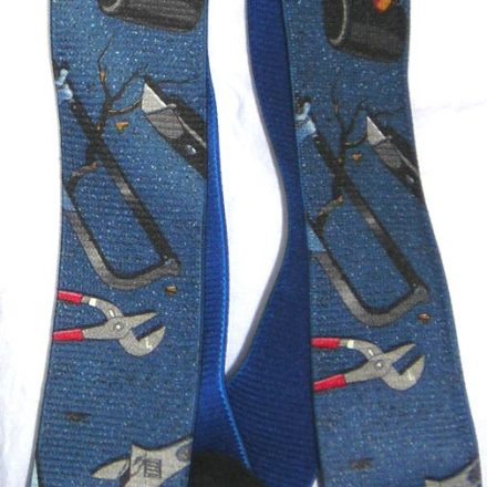 MENS BUTTON BRACES BLUE HAND TOOLS DESIGN