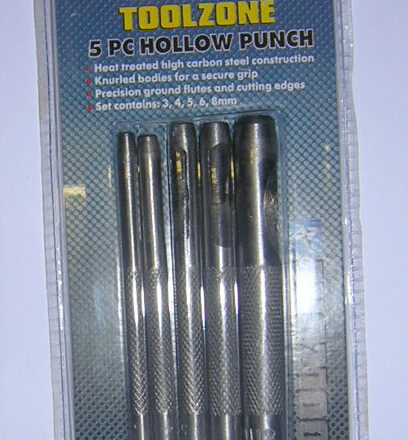 5PC HOLLOW HOLE PUNCH SET 3MM - 8MM