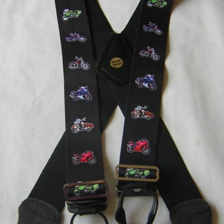 MENS BUTTON BRACES MODERN MOTORBIKES DESIGN