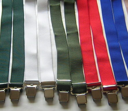 MENS PLAIN OLIVE BRACES 1 1/2" WIDE, 54" LONG XXL