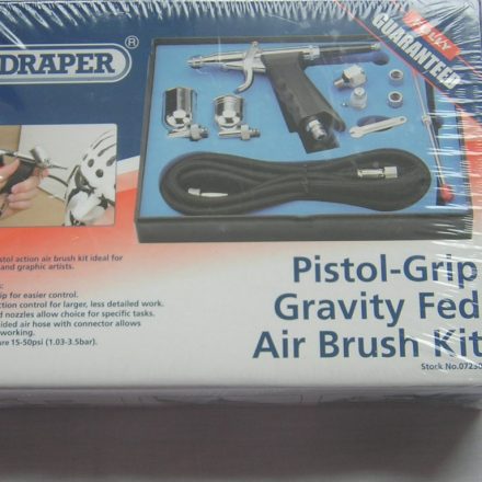 DRAPER PISTOL GRIP GRAVITY FED AIR BRUSH KIT