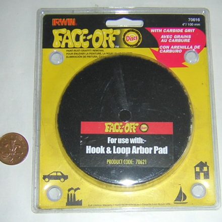 IRWIN FACE OFF 4" SANDING DISC
