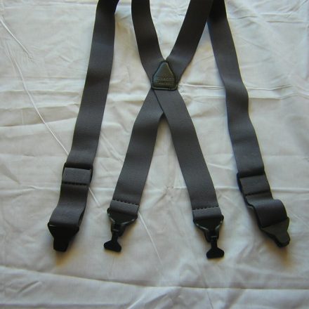 MENS BRACES PLAIN GREY PLASTIC CLIPS NON METALLIC