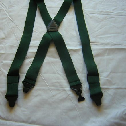 MENS BRACES PLAIN GREEN PLASTIC CLIPS NON METALLIC