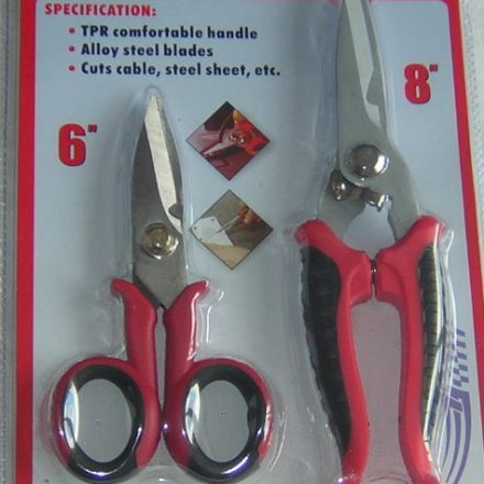 2PC ELECTRIAN AND CABLE SCISSORS POWER SNIPS SHEARS CUTTERS