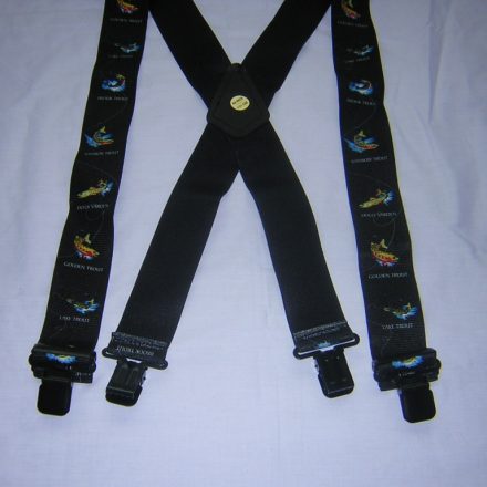 MENS BRACES BLACK TROUT FISHING