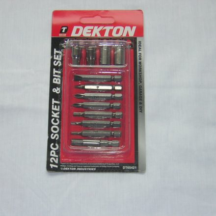 12PC SCREWDRIVER BIT 1/4" SOCKET SET