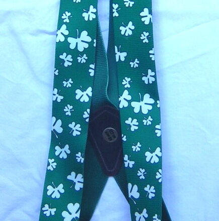 MENS BRACES IRISH SHAMROCK IRELAND