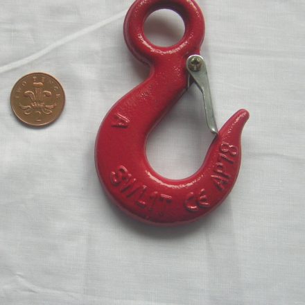 1 TON STEEL EYE  LIFTING HOOK WITH SAFETY CATCH