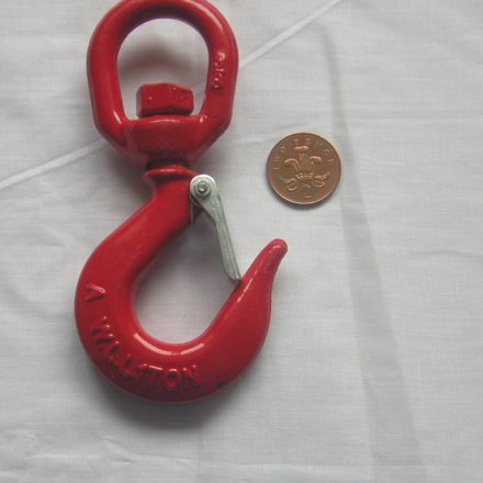 1 TON STEEL SWIVEL LIFTING GRAB HOOK WITH SAFETY CATCH
