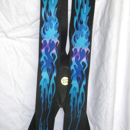 MENS BRACES BLUE FLAMES 54" XXL 2XL