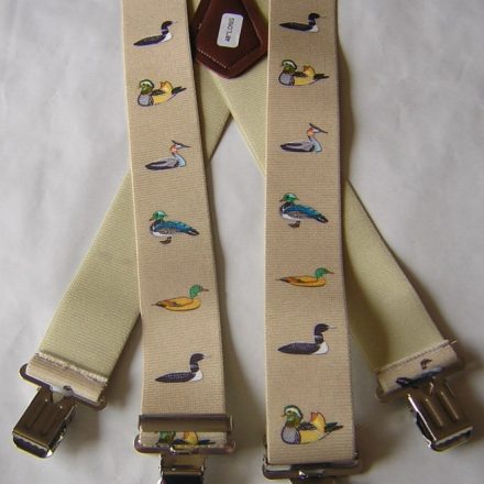 MENS BRACES DUCKS ON CREAM