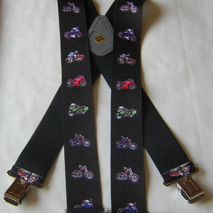 MENS BRACES MODERN MOTORBIKES 54" XXL