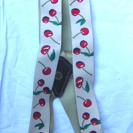 MENS BRACES CHERRIES ON CREAM DESIGN