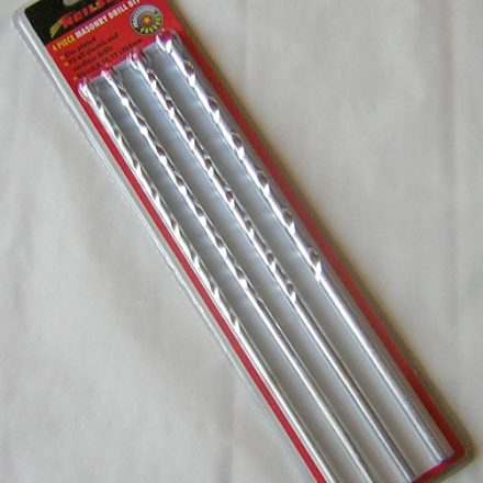 4PC 12" 300MM LONG MASONRY DRILLS