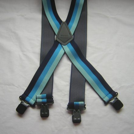 MENS BRACES NAVY BLUE 3 STRIPES