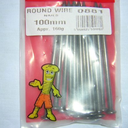 ROUND WIRE NAILS 100MM 4" APPX 160g