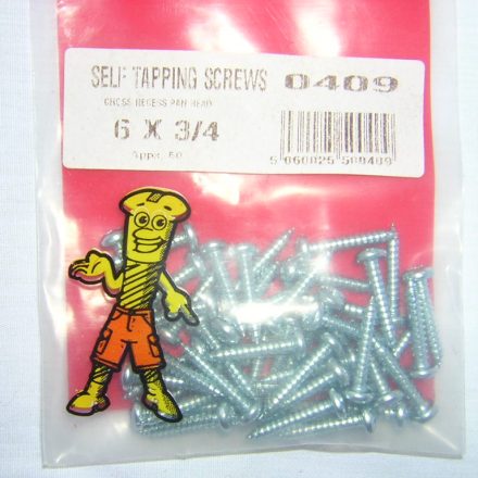 SELF TAPPING SCREWS 6X 3/4 APPX 50