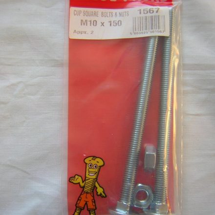 CUP SQUARE BOLTS AND NUTS M10 X 150