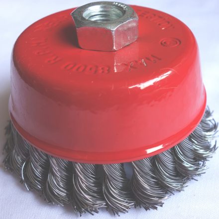 M14 4" TWIST KNOT WIRE CUP BRUSH FOR ANGLE GRINDER