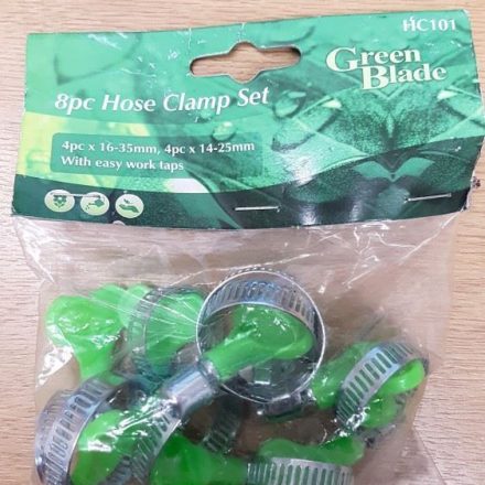 8PC HOSE CLIP CLASP SET CLAMP QUICK ACTION BUTTERFLY FASTENER