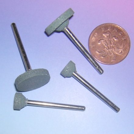 4PC MINI GRINDING STONES ON SHANK GREY FIT DREMEL ROTARY