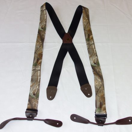 CAMOUFLAGE REALTREE RTAP CAMO BUTTON BRACES 1 1/2" WIDE 48" LONG