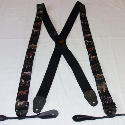 MENS HORSES BUTTON BRACES 1 1/2" WIDE 48" LONG