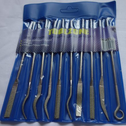 10pc DIAMOND COATED RIFFLER NEEDLE FILES