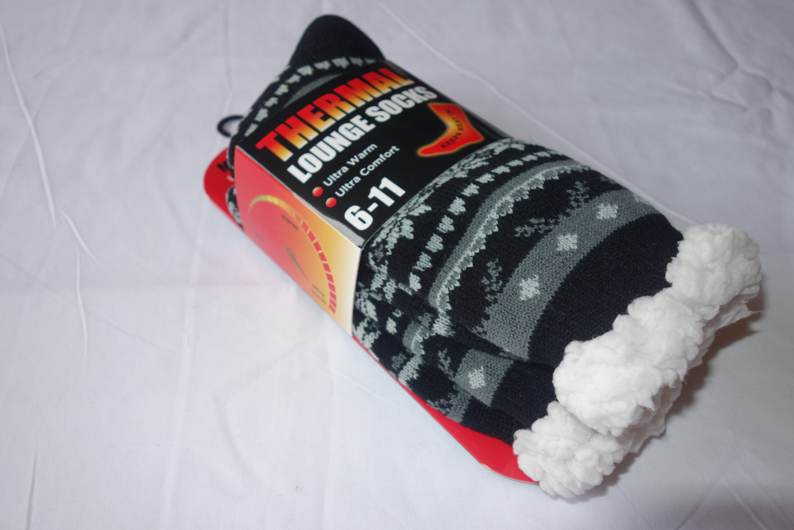 MENS SUPER WARM THERMAL FLEECE SOCKS 6 - 11 DESIGN A