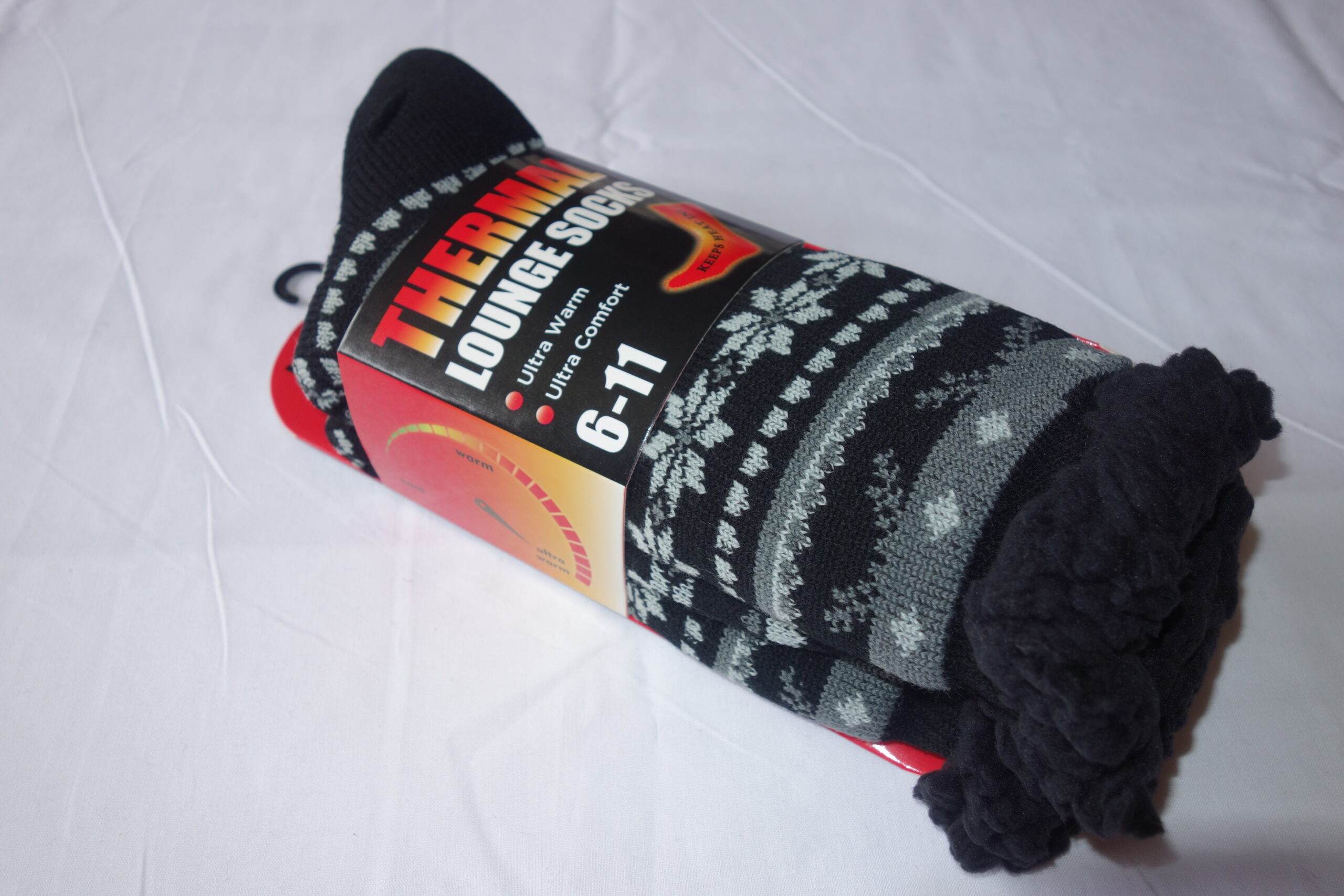 MENS SUPER WARM THERMAL FLEECE SOCKS 6 - 11 DESIGN E